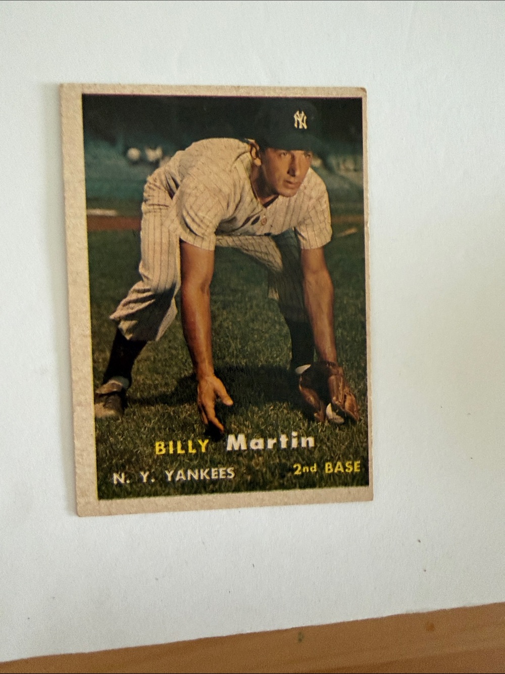 Topps Baseball Card - White, Blue, Green